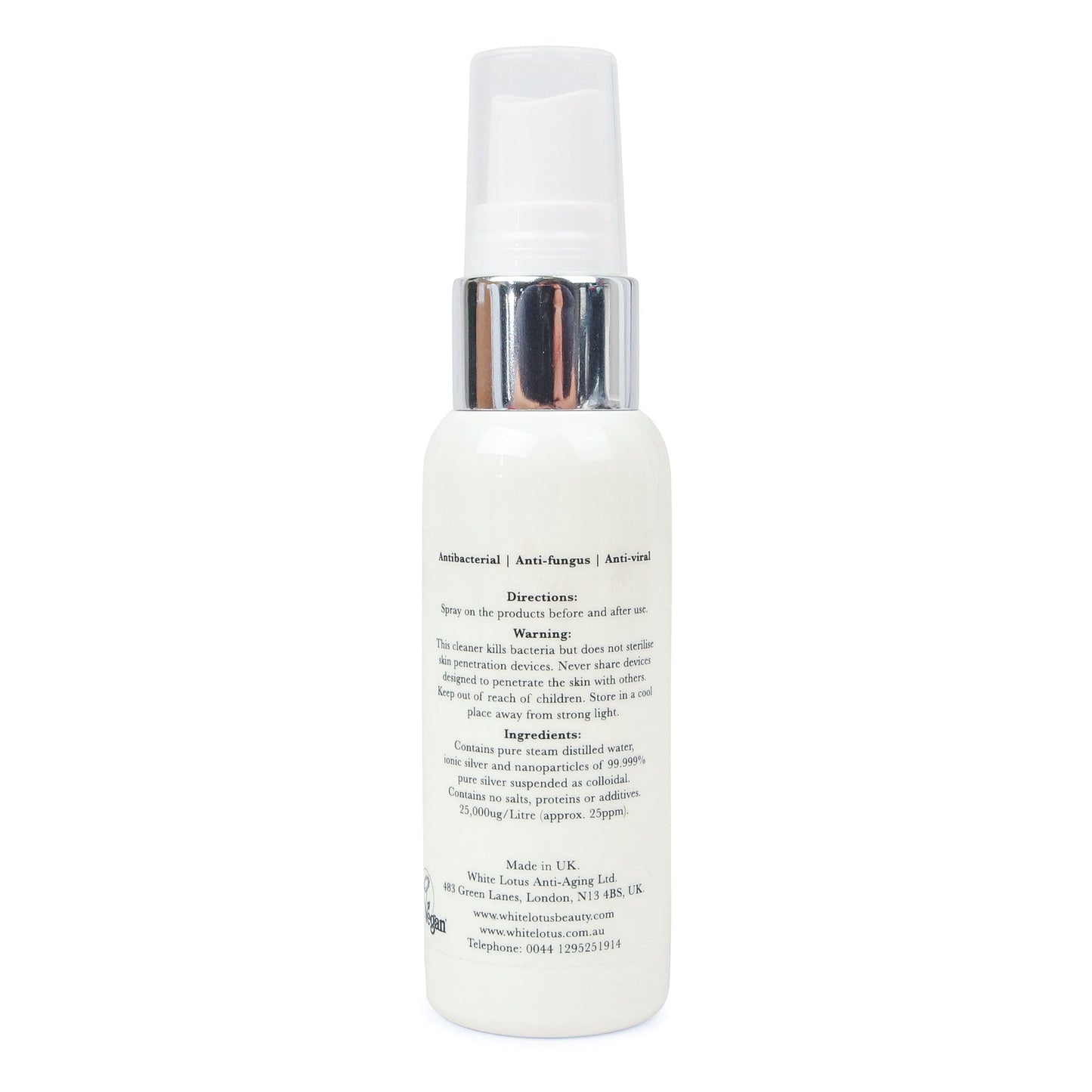 Skin Needling Roller / Dermastamp Cleaner - Anti Bacterial Colloidal Silver Spray 50mL US-2