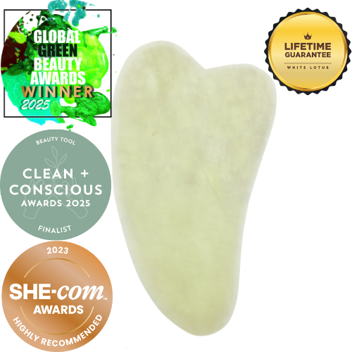 Gua Sha Jade by White Lotus- Real Chemical Free Crystal US-0