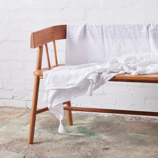 Cotton Throw - White-0